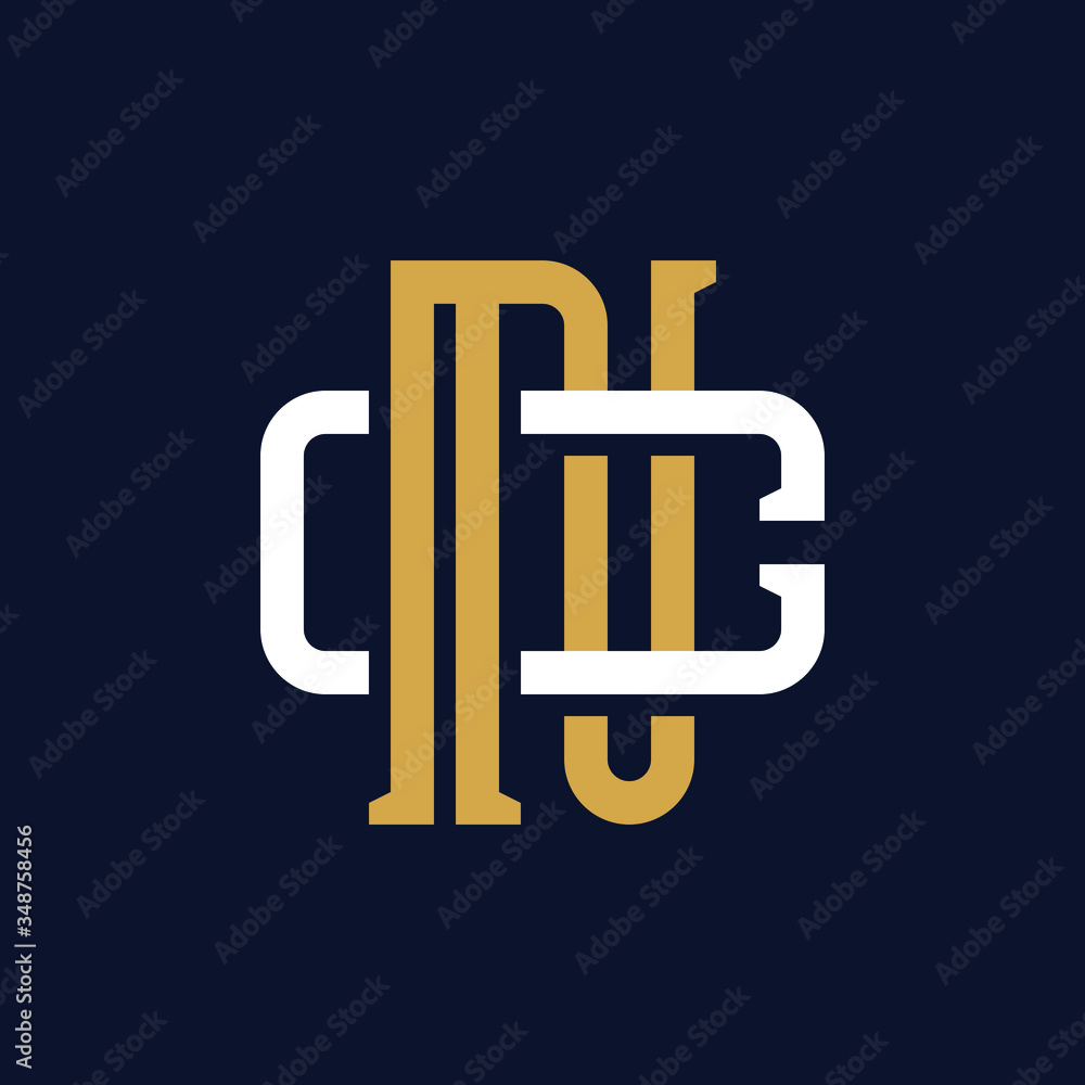 Initial Letter NC CN Monogram Logo Design Initial Letter NC CN Monogram Logo Design