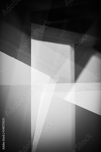 Abstract geometric black and white photography. Alicante province. Spain