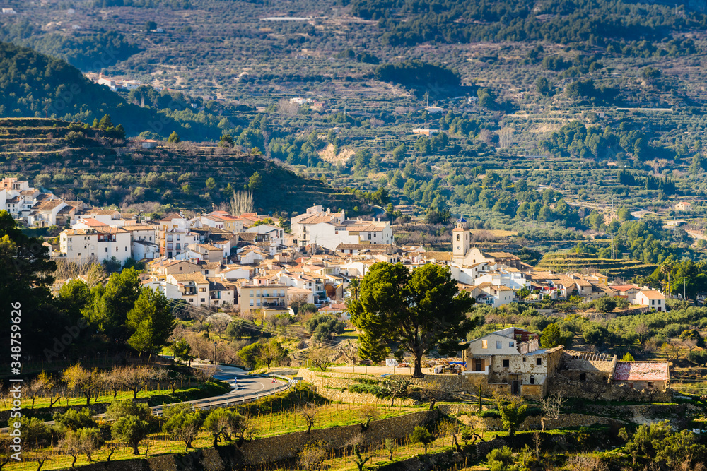 Guadalest is a picturesque old town in the mountains. Alicante province. Spain