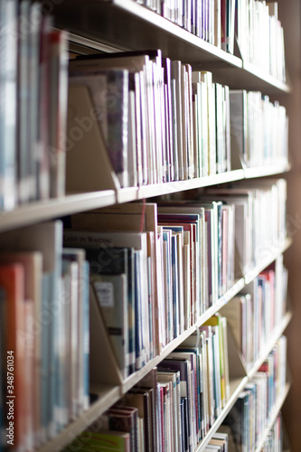 library shelf full of books