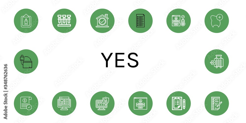 yes simple icons set yes simple icons set