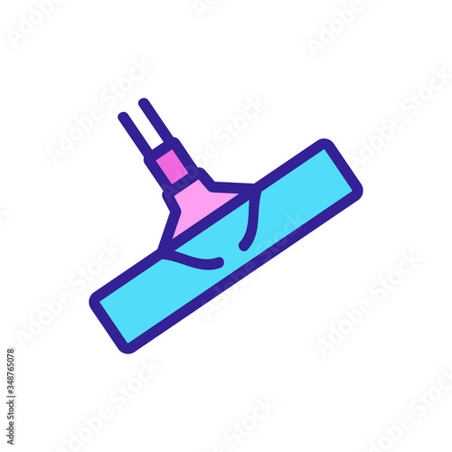 flat mop with telescopic handle icon vector. flat mop with telescopic handle sign. color symbol illustration