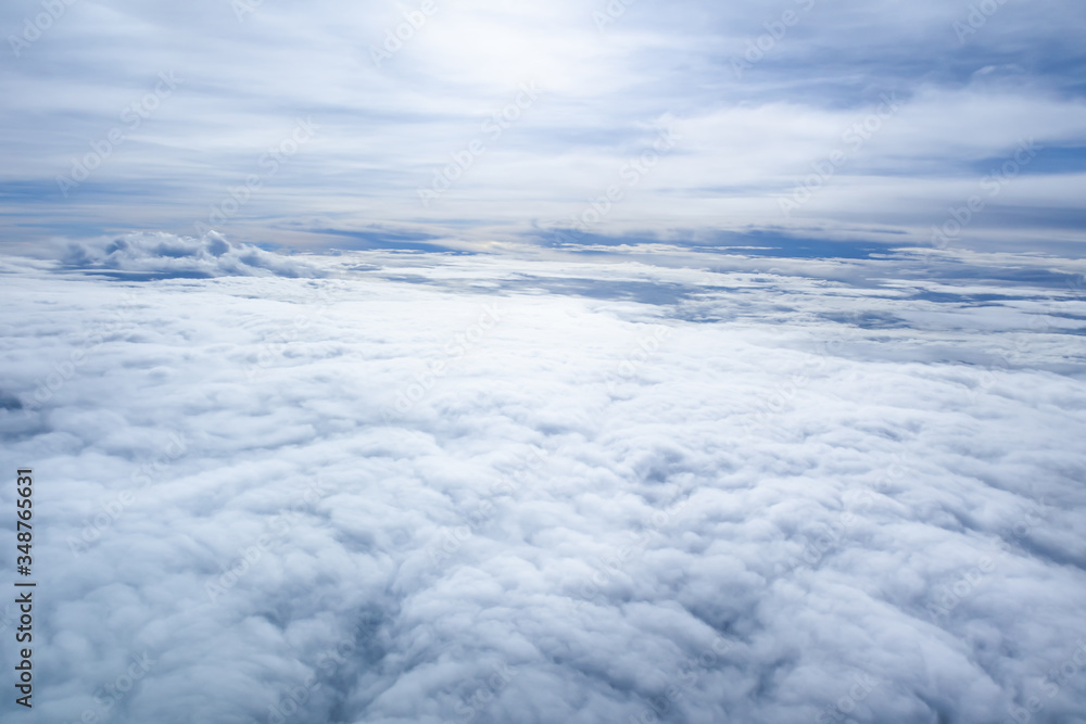 The beautiful  sky from the aeroplan