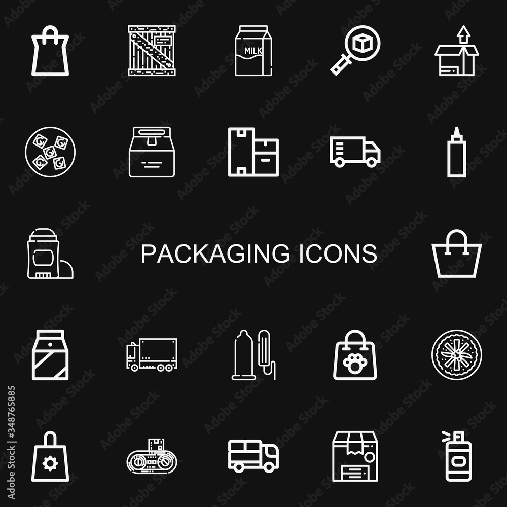 Editable 22 packaging icons for web and mobile Editable 22 packaging icons for web and mobile