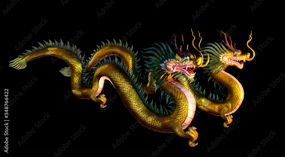 Fototapeta premium Golden Chinese Dragon