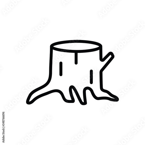 Black line icon for wood