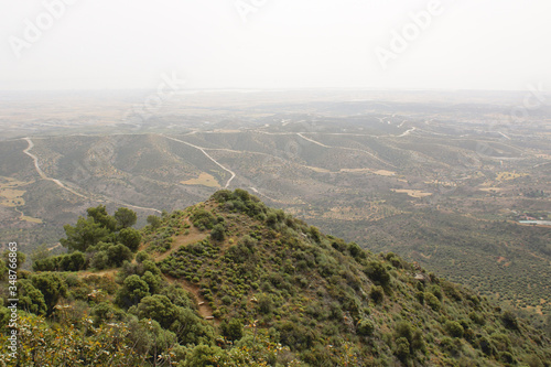 Panorama view of Cyprus hills and mountains