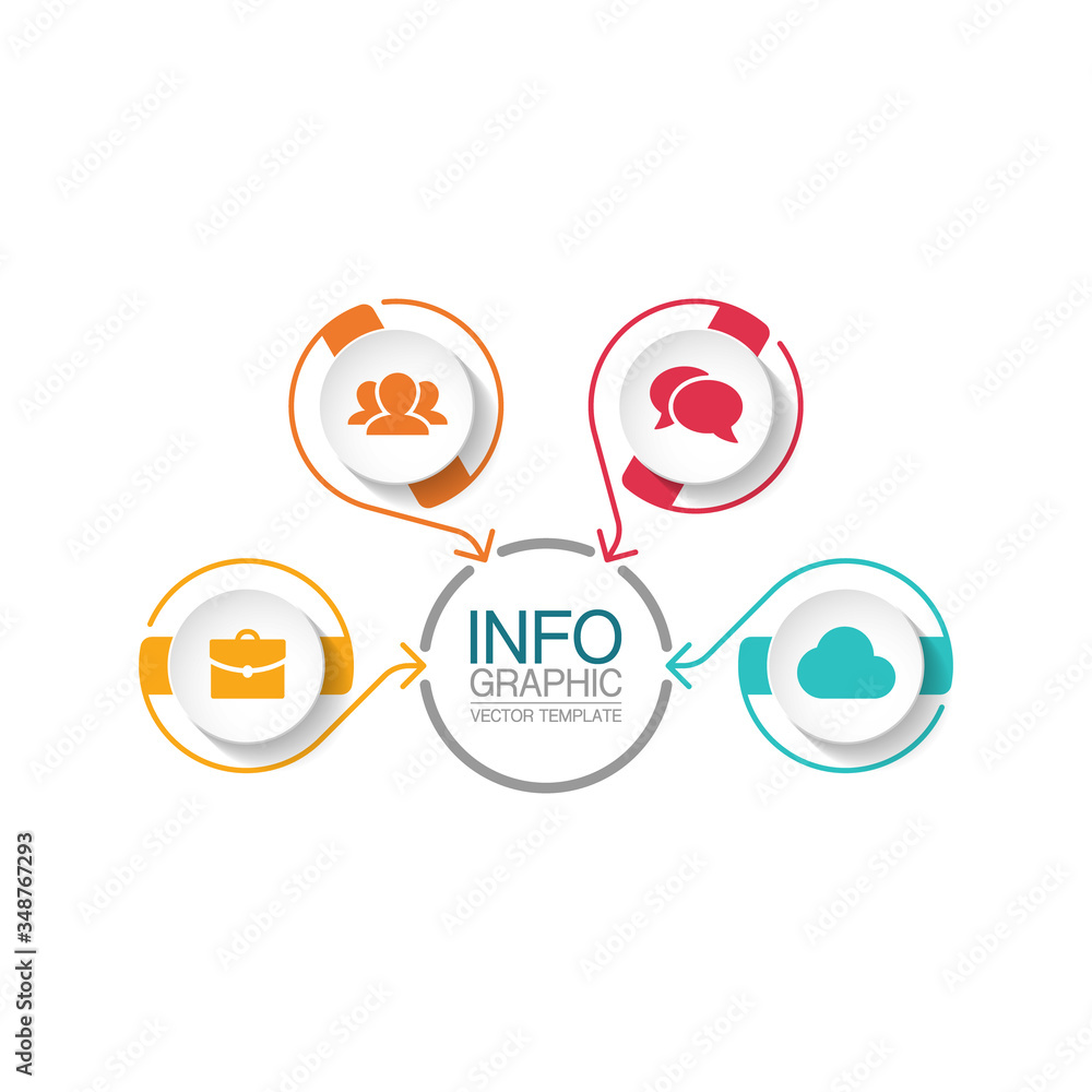 Vector iInfographic template for business, presentations, web design, 4 options. Vector iInfographic template for business, presentations, web design, 4 options.