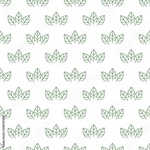 Vector repeating texture with stylized leaves Seamless pattern. Graphic ornament. Floral stylish background.