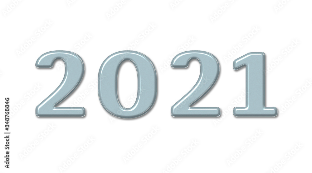 Laconic lettering 2021 in the style of water or liquid metal for the logo, calendar or banner. White metal numbers 2021 dedicated to the celebration of the Chinese New Year of the white metal ox. Laconic lettering 2021 in the style of water or liquid metal for the logo, calendar or banner. White metal numbers 2021 dedicated to the celebration of the Chinese New Year of the white metal ox.