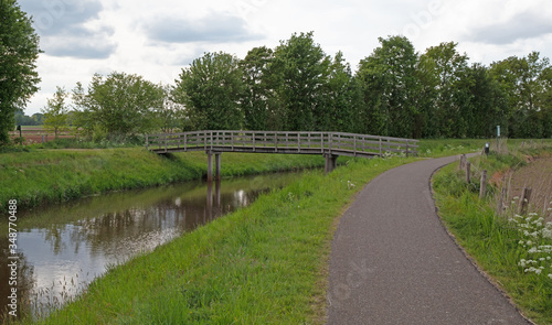 Old wooden bridge in the Netherlands