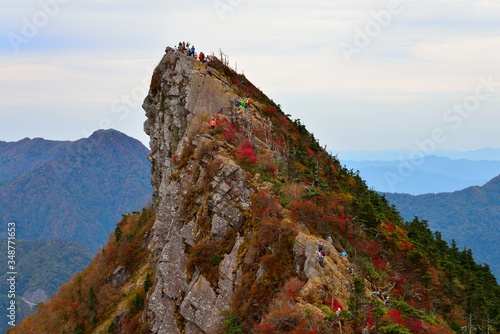 Obraz na płótnie 西日本最高峰の石鎚山天狗岳1982ｍ