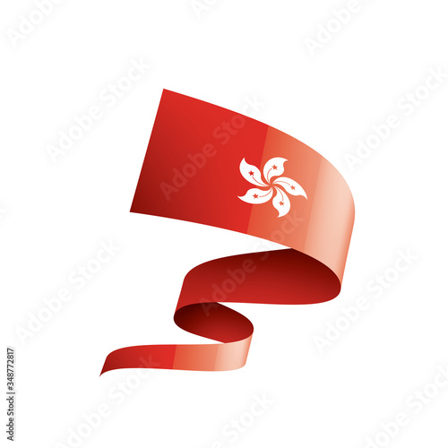 Hong Kong flag, vector illustration on a white background