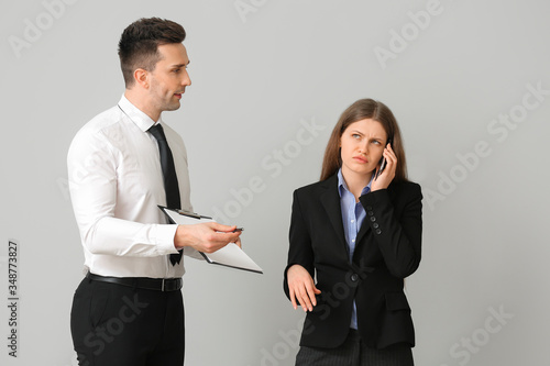 Male secretary and his busy...