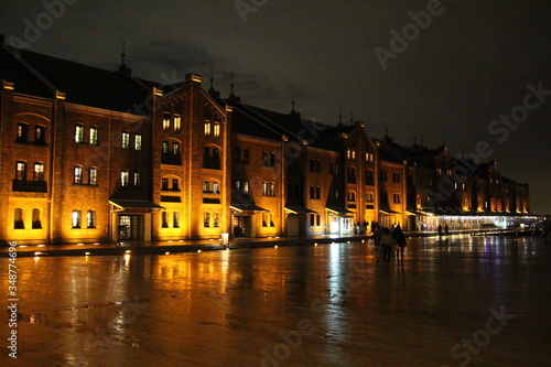 histrical brick warehouse in Yokohama