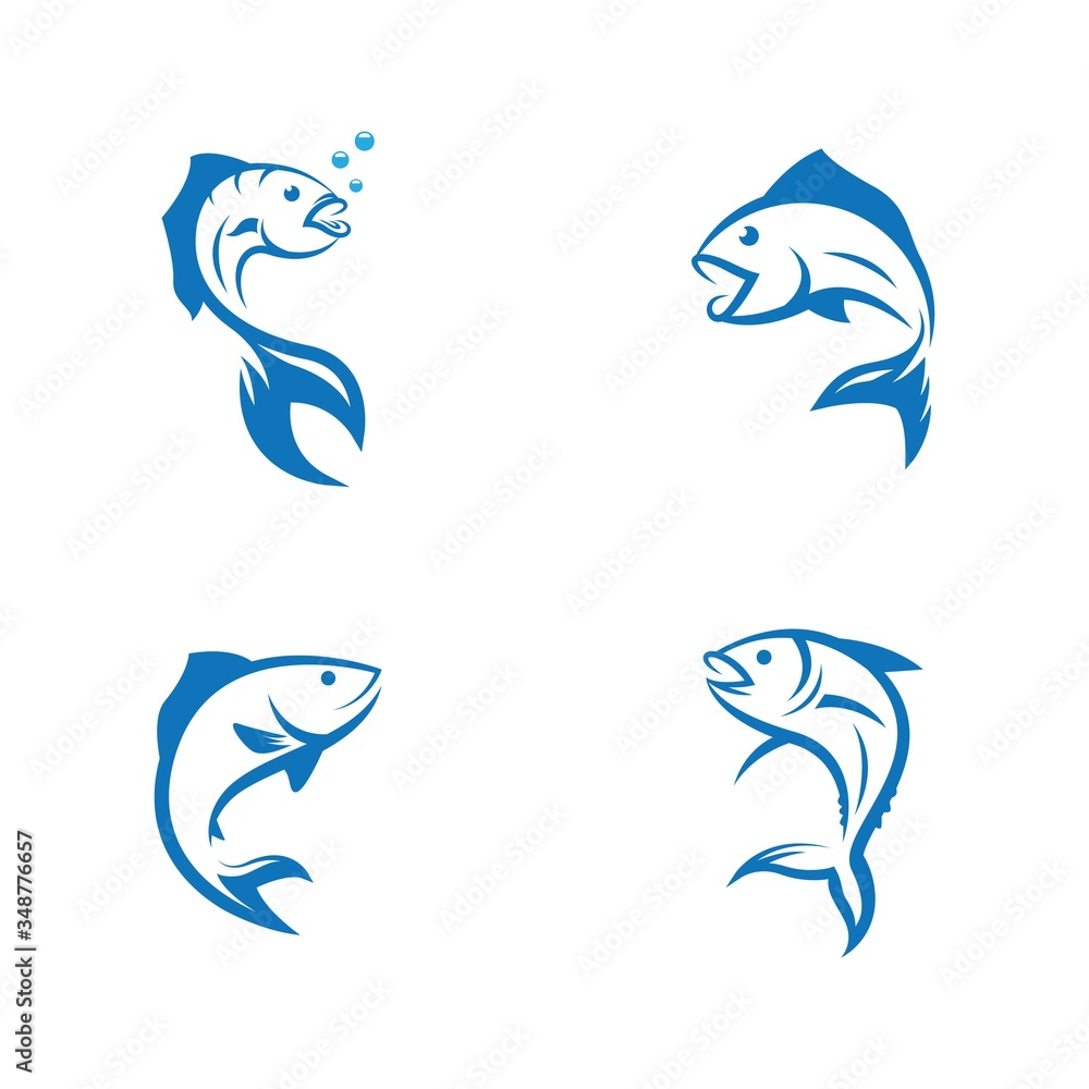 Fish logo template icon Fish logo template icon