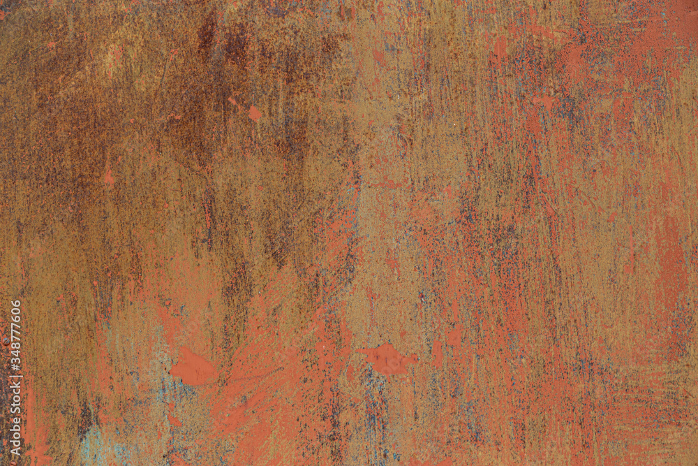 Rusty metal background with old peeled paint on it. Rusty metal background with old peeled paint on it.