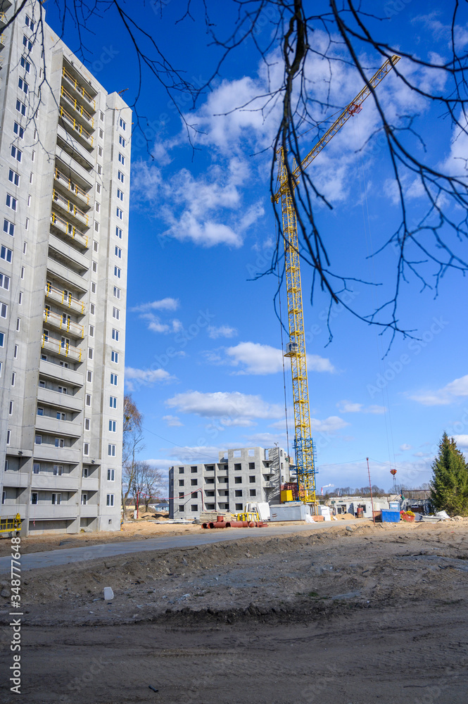 Construction of new high-rise buildings in the city Construction of new high-rise buildings in the city