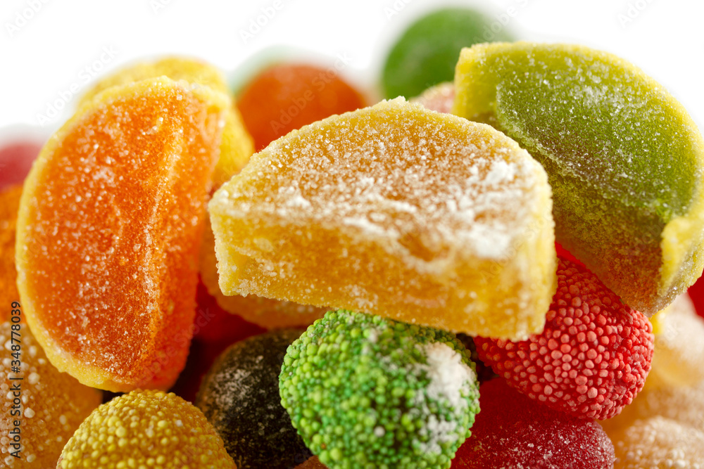 Sweet dessert colorful fruit jelly candy. Sweet dessert colorful fruit jelly candy.