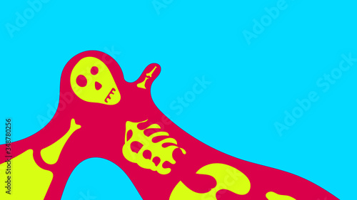 vector illustration of abstratct human skeleton.