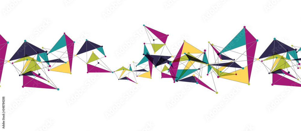 Line points connections, triangular technology design. Abstract geometric background Line points connections, triangular technology design. Abstract geometric background