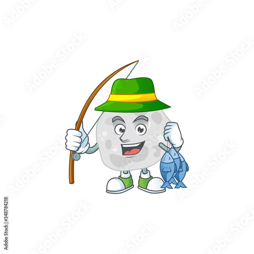 A Caricature picture of fibrobacteres fisher succeed catch a fish
