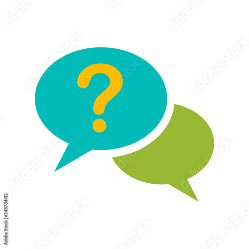 question mark in the message icon