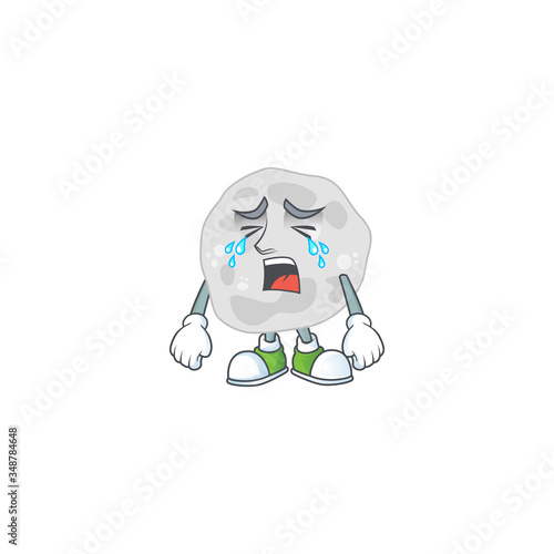 A crying fibrobacteres cartoon character drawing concept