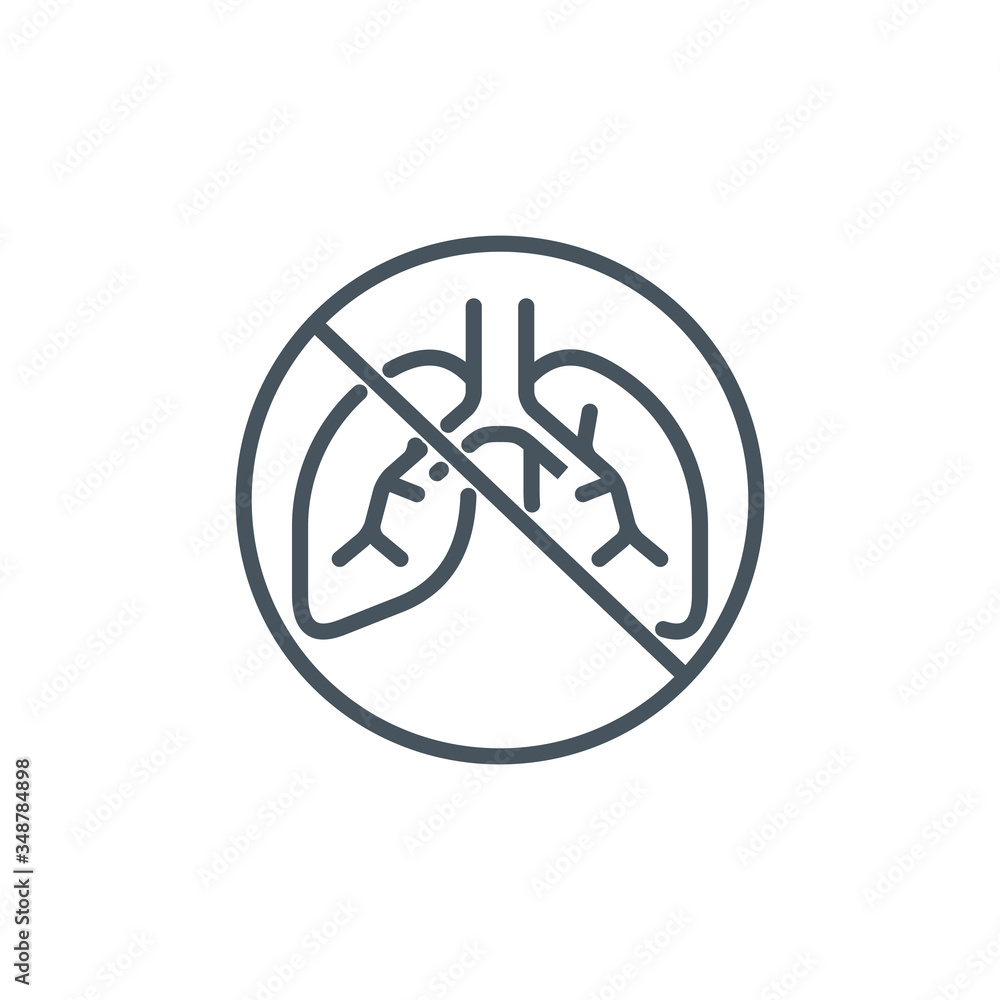 illness pneumonia lungs single line icon isolated on white. Perfect outline symbol medical treatment Coronavirus Covid 19 pandemic banner. Quality design element lung disease with editable Stroke illness pneumonia lungs single line icon isolated on white. Perfect outline symbol medical treatment Coronavirus Covid 19 pandemic banner. Quality design element lung disease with editable Stroke