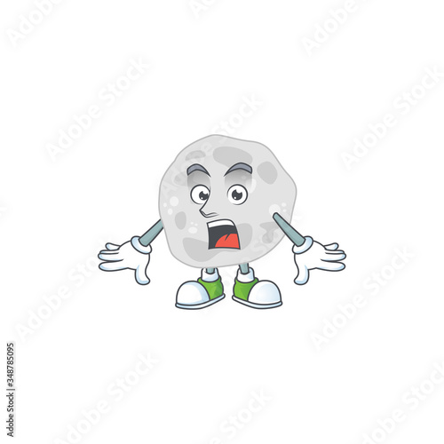 A caricature concept design of fibrobacteres with a surprised gesture