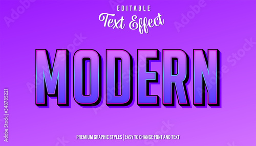 Modern Purple Style Editable Text Effect Premium EPS