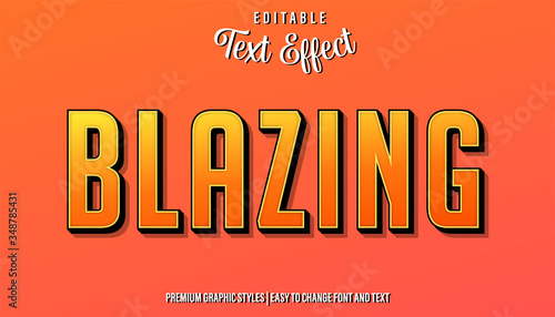 Blazing Red Style Editable Text Effect Premium EPS