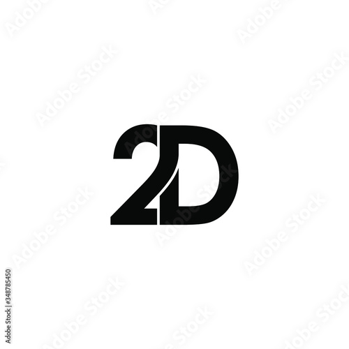 2d letter original monogram logo design