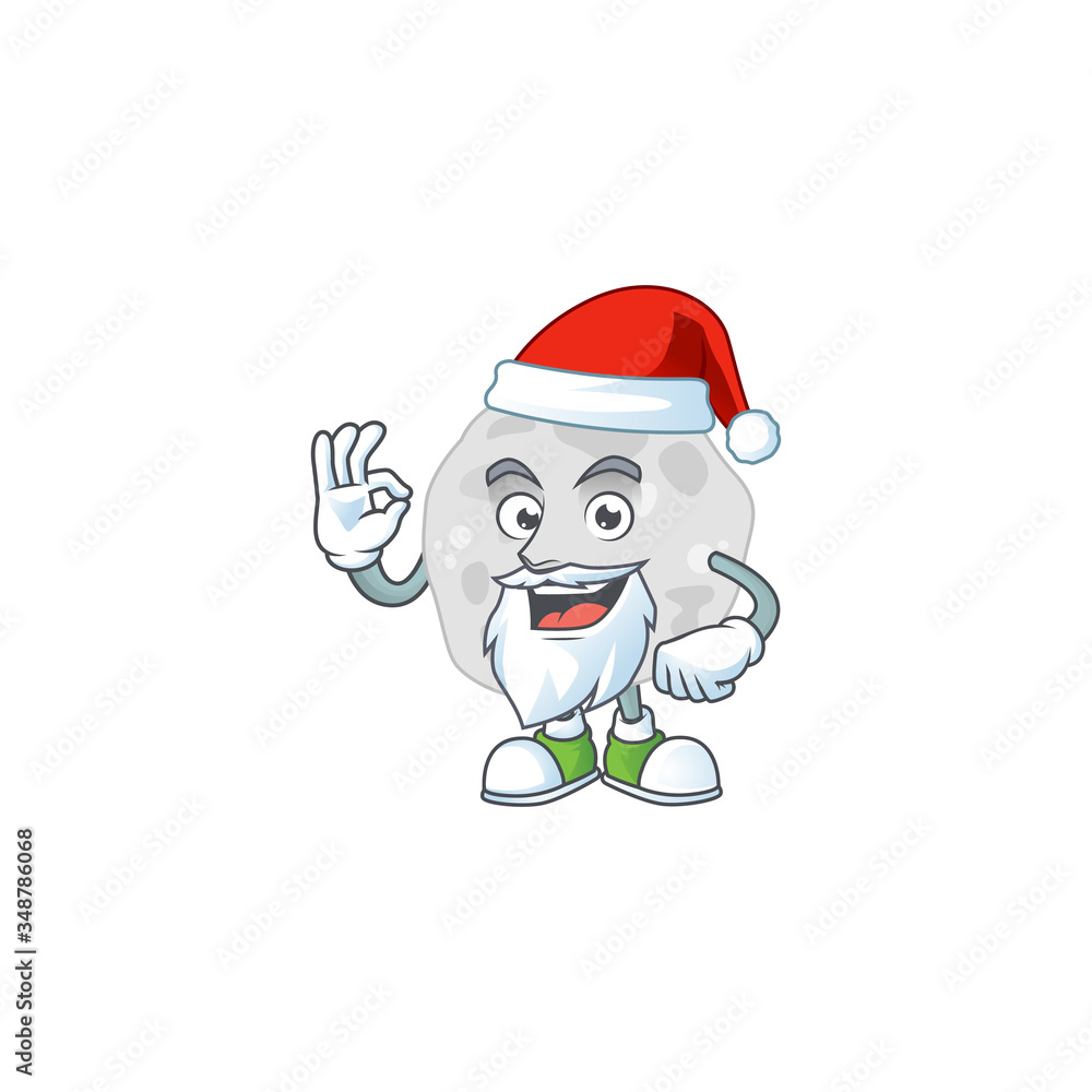 Fibrobacteres Santa cartoon design concept with ok finger Fibrobacteres Santa cartoon design concept with ok finger