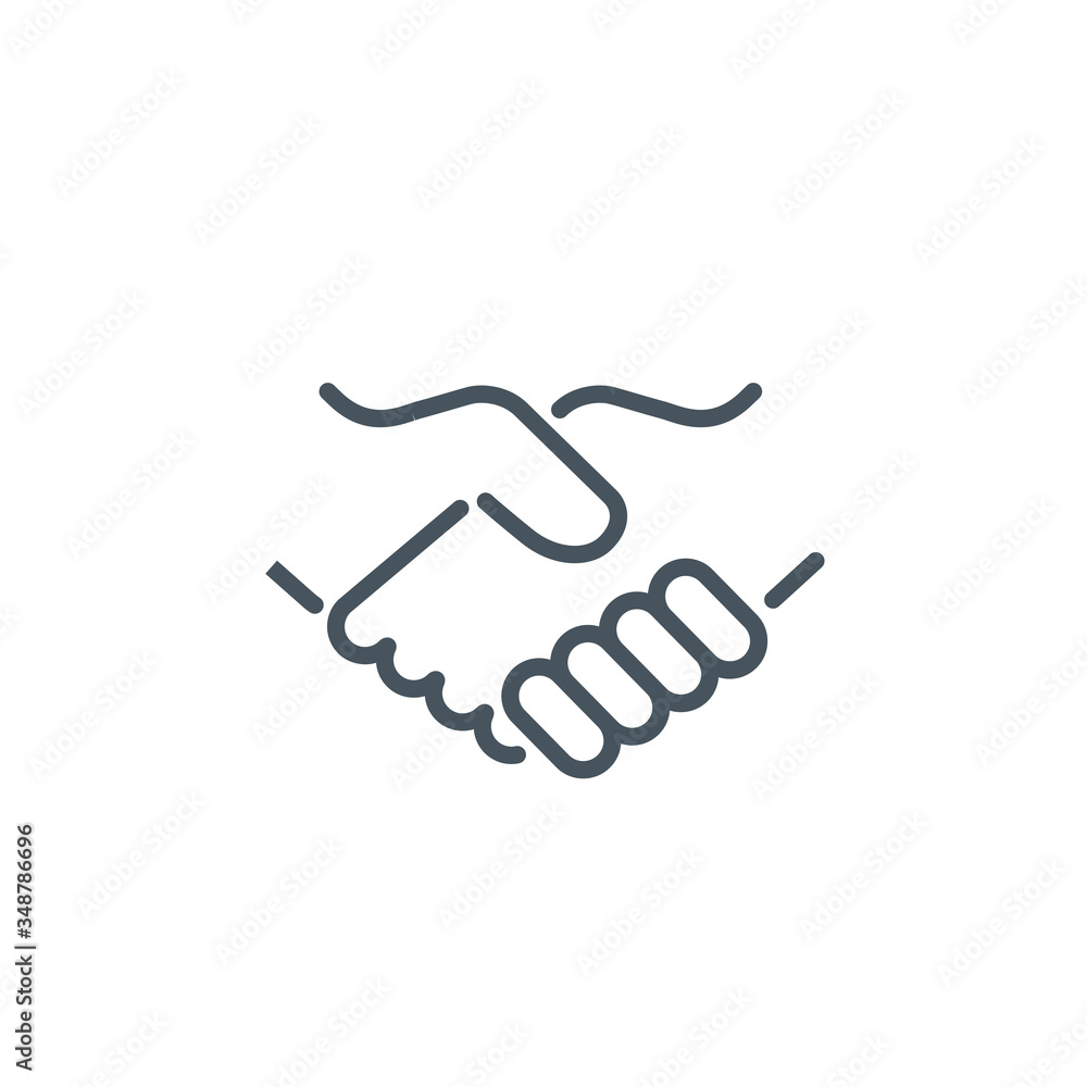 don't shake hands single line icon isolated on white. Perfect outline symbol Prevention direct contact with infection Coronavirus Covid 19 banner. warning element avoid handshake with editable Stroke don't shake hands single line icon isolated on white. Perfect outline symbol Prevention direct contact with infection Coronavirus Covid 19 banner. warning element avoid handshake with editable Stroke