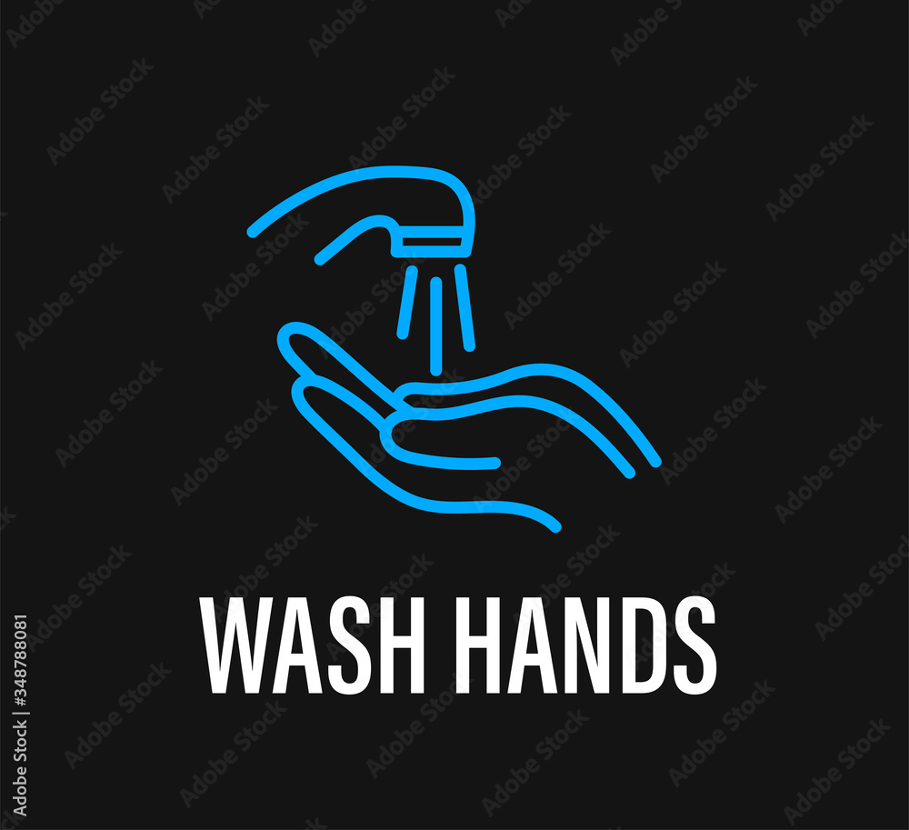 Wash hands. Coronavirus protection campaign Wash hands. Coronavirus protection campaign