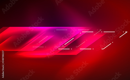 Dynamic neon shiny abstract background. Trendy abstract layout template for business or technology presentation, internet poster or web brochure cover, wallpaper