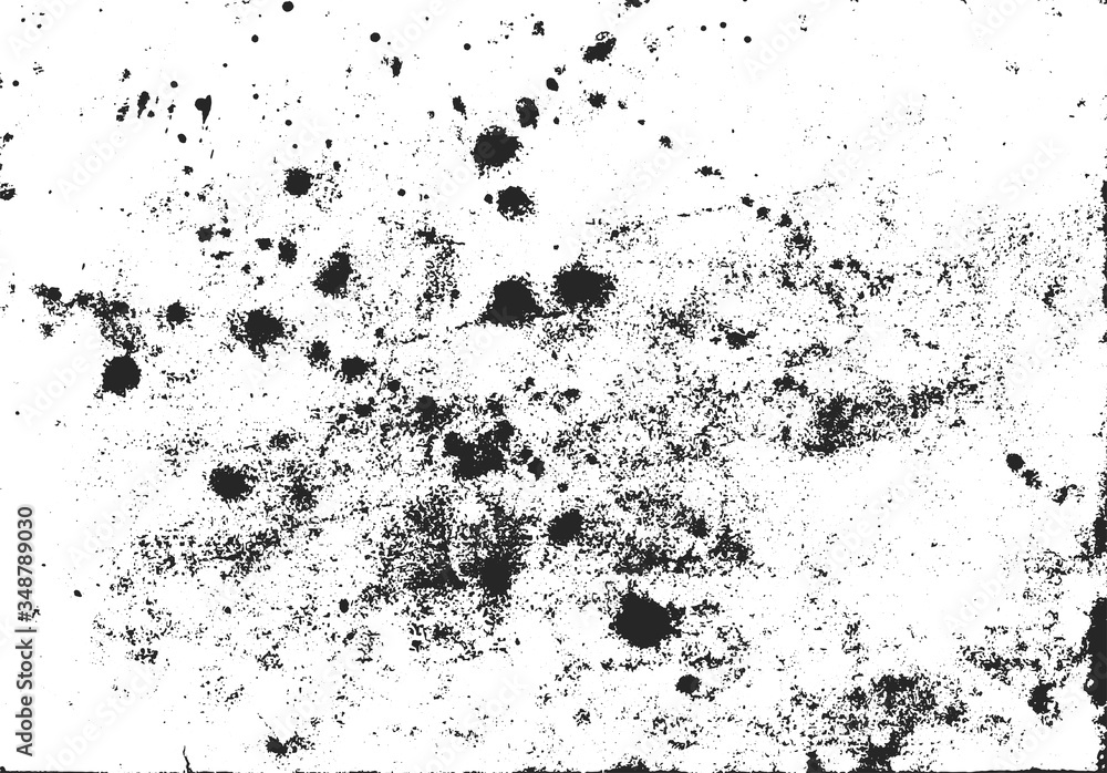 Fototapeta premium Paint splatter background. Old grunge material texture. Decorative vector backdrop.