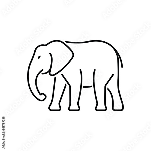 Black line icon for elephant © WEBTECHOPS