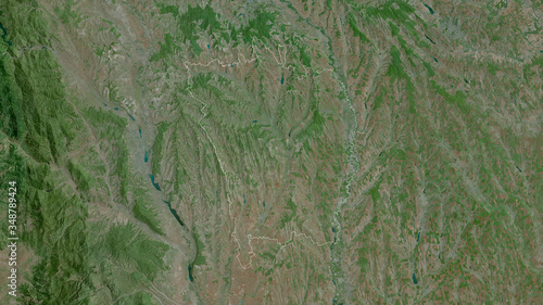 Vaslui, Romania - outlined. Satellite photo