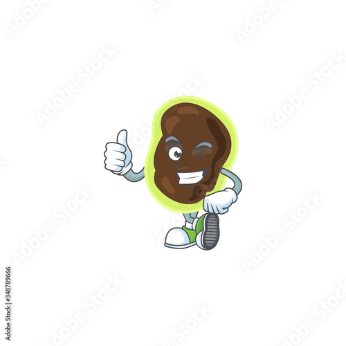 Caricature picture of firmicutes with Thumbs up finger