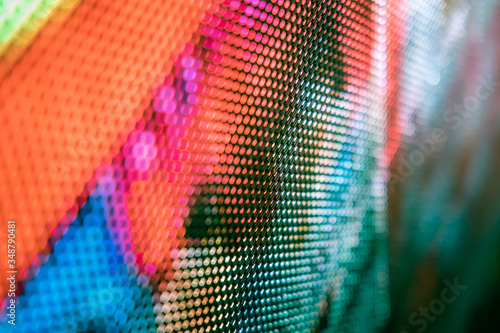 CloseUp LED blurred screen. LED soft focus background. abstract background ideal for design.