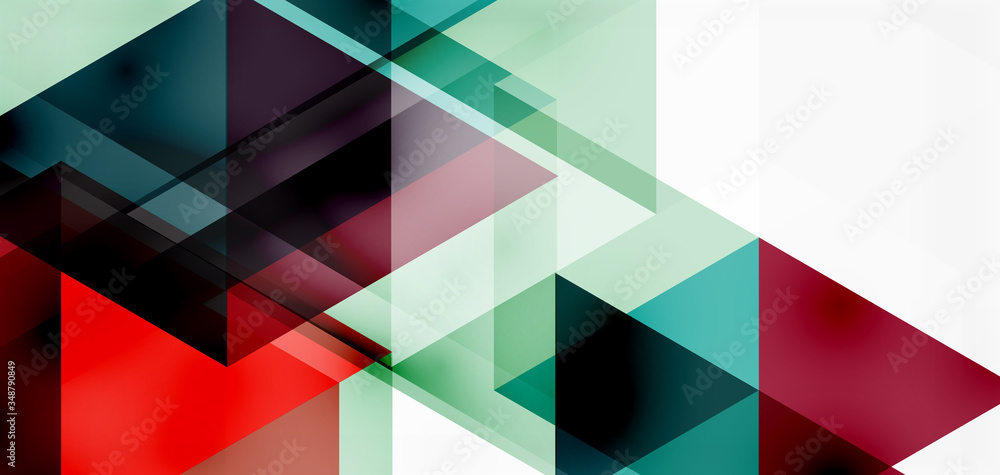 Geometric abstract background, mosaic triangle and hexagon shapes. Trendy abstract layout template for business or technology presentation, internet poster or web brochure cover, wallpaper Geometric abstract background, mosaic triangle and hexagon shapes. Trendy abstract layout template for business or technology presentation, internet poster or web brochure cover, wallpaper