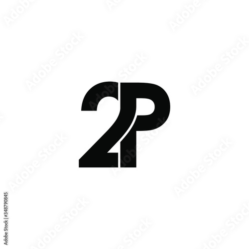 2p letter original monogram logo design