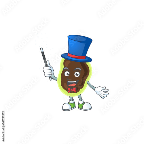 Talented firmicutes Magician cartoon mascot design style