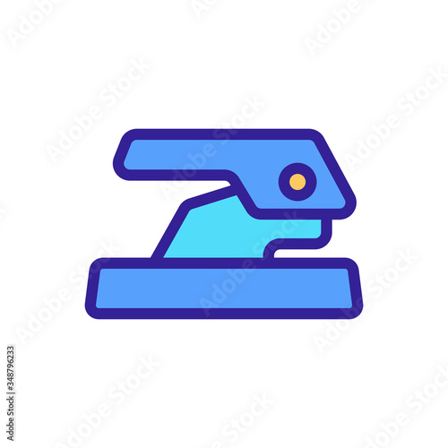 office convenient hole punch icon vector. office convenient hole punch sign. color symbol illustration