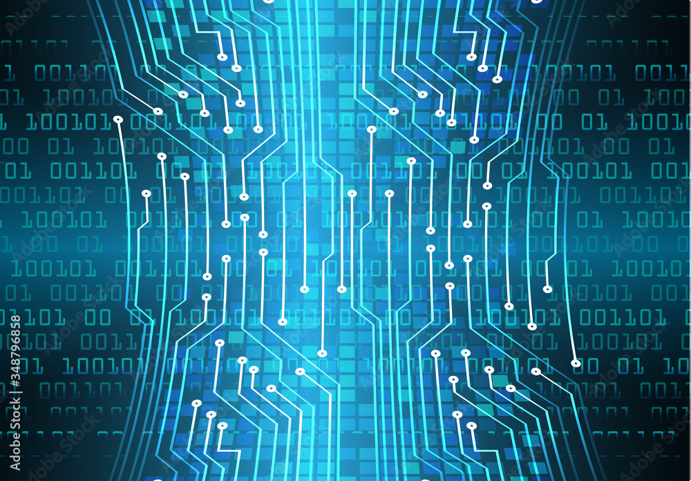 Blue cyber circuit future technology concept background
Blue cyber circuit future technology concept background