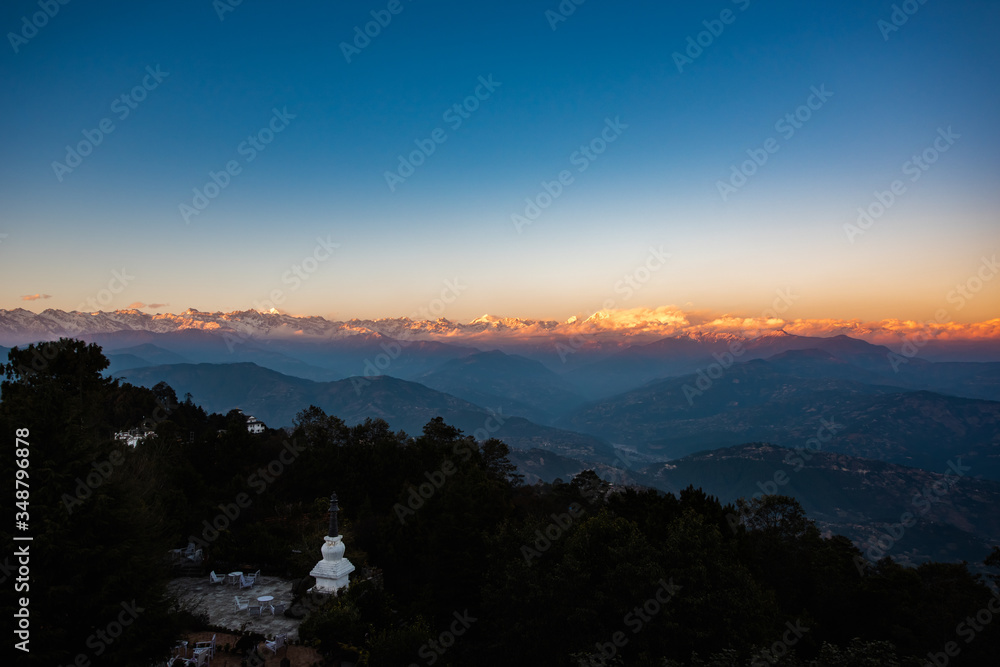 A beautiful Mountain from Nagarkot Kathmandu Nepal A beautiful Mountain from Nagarkot Kathmandu Nepal