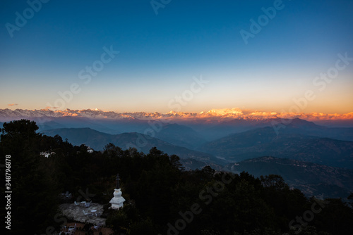 A beautiful Mountain from Nagarkot Kathmandu Nepal 