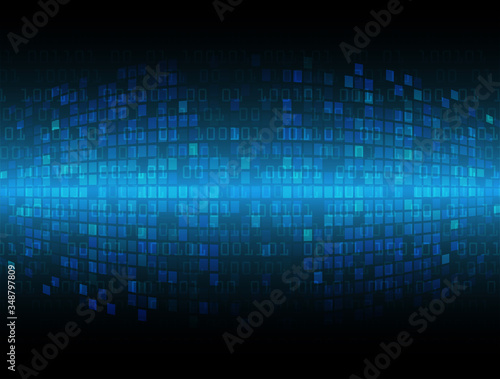 Blue cyber circuit future technology concept background 